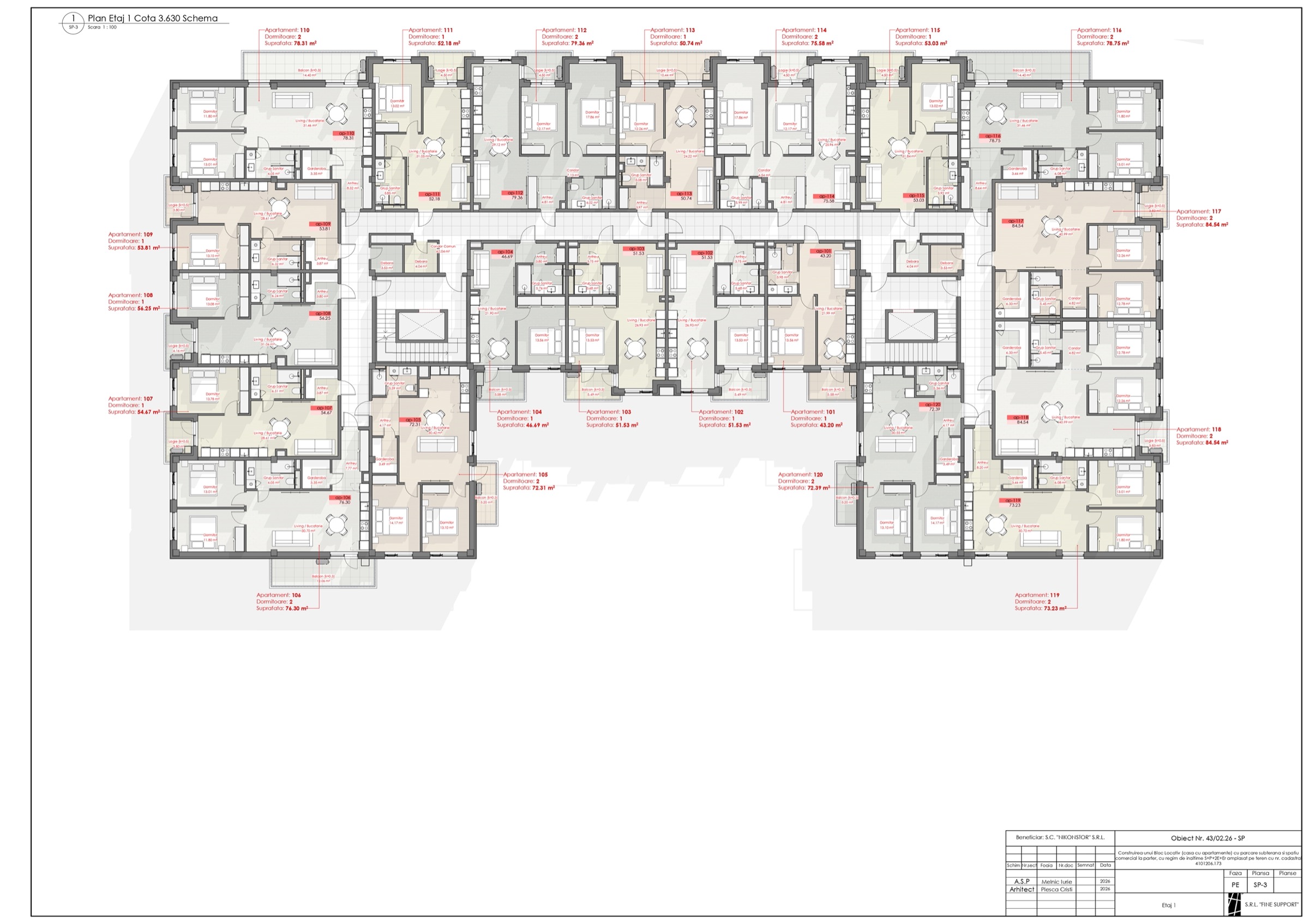 Plan etaj 1